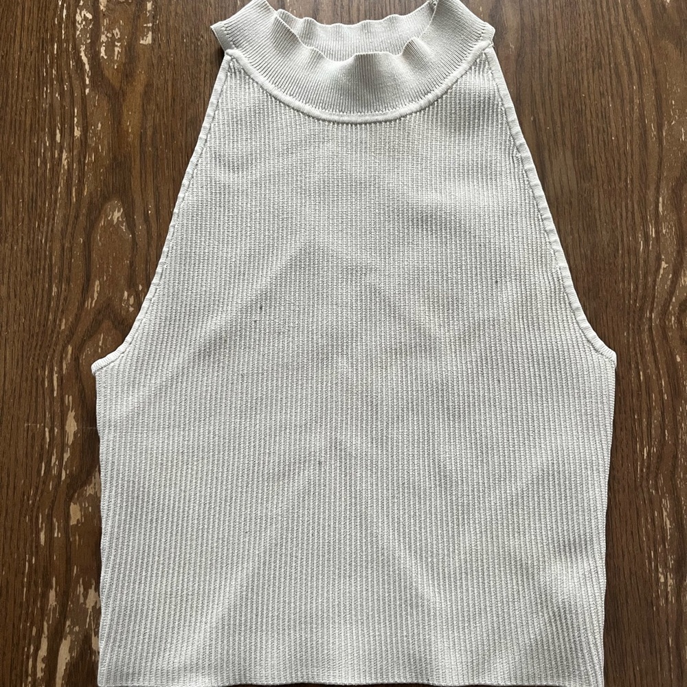 Aritzia (Babaton) Mock Neck Ribbed Structured Tank - Size M